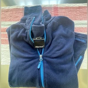 Size large blue Marmot fleece in excellent condition!